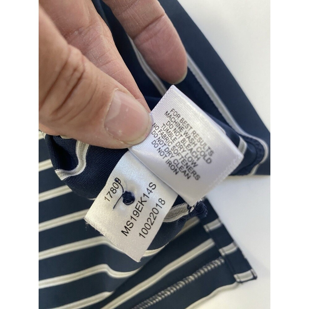 Peter Millar Summer Comfort Polo XL Navy Striped Maker's Mark Star Hill Farm SIV - Picture 5 of 7